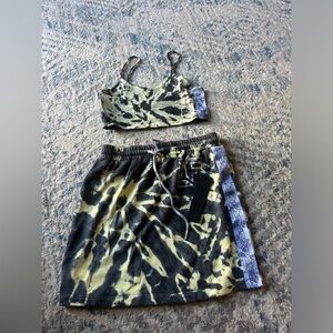 LF the brand tie dye skirt set new with tags XS retail $188